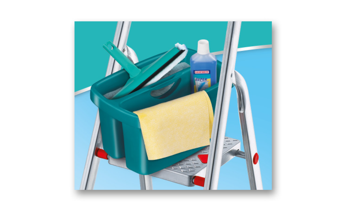 Leifheit Set: Putzeimer Combi Box und 3-in-1 Handfensterreiniger