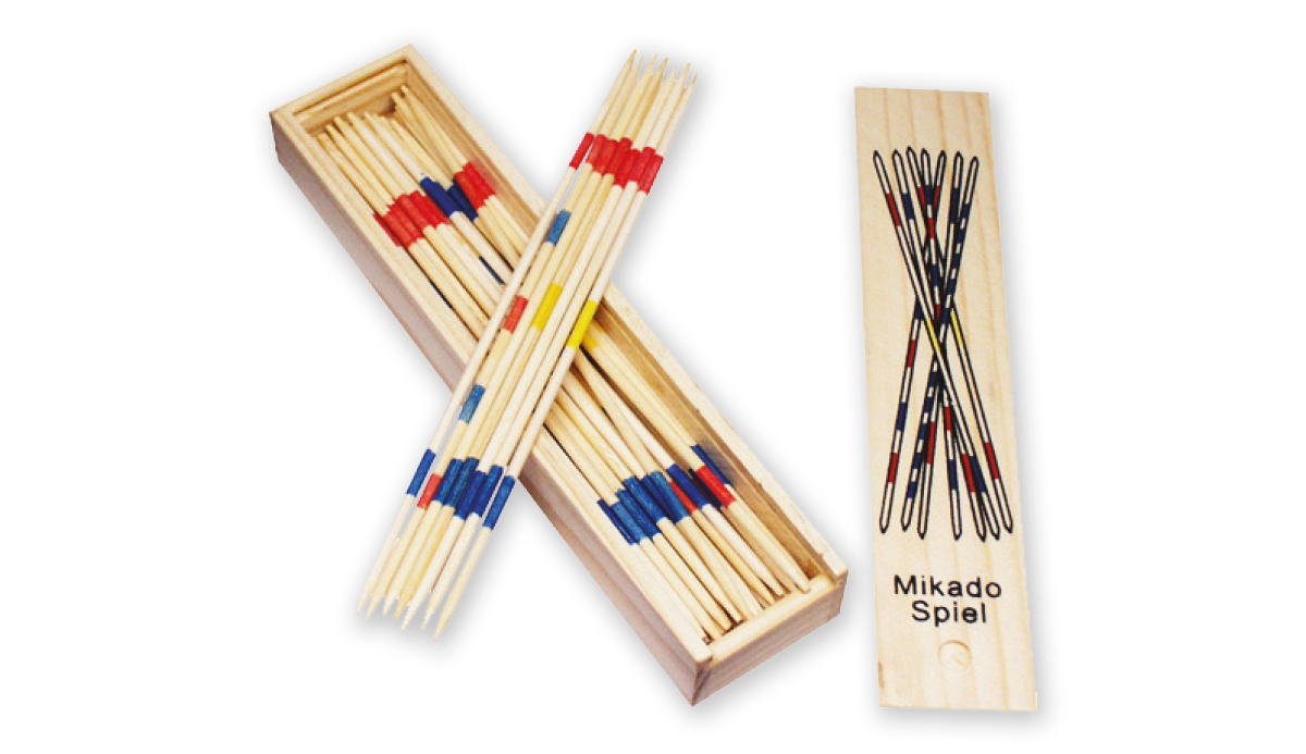 Mikado Spiel in Holzbox
