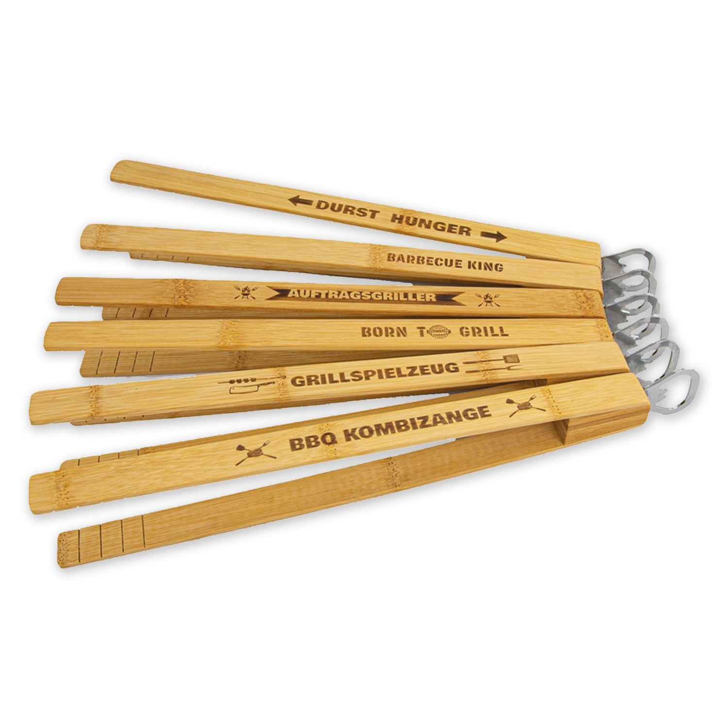 Grillzange mit Flaschenöffner