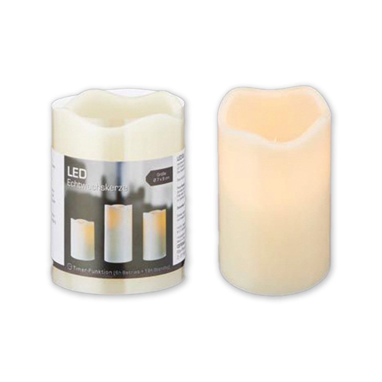 LED-Echtwachs-Kerze