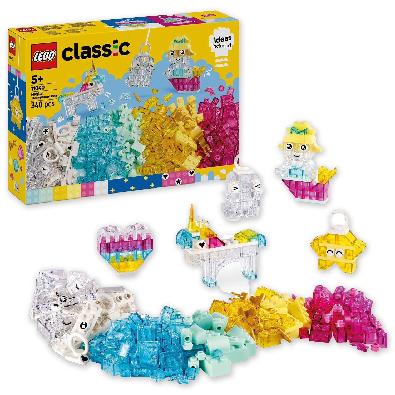 LEGO® Classic 11040, Zauberbox mit durchsichtigen Steinen